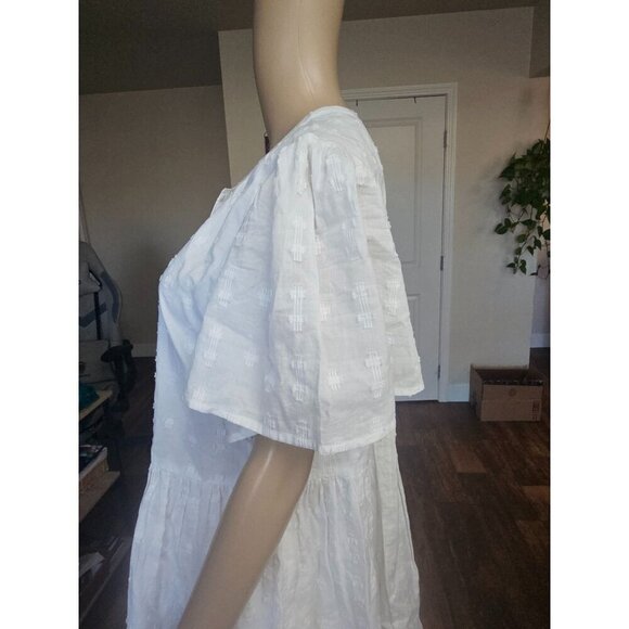 Sundance Cotton Textured Flared Sleeves Mini Dress M - Picture 6 of 7